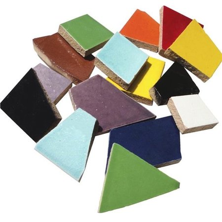 MOSAIC MERCANTILE Mosaic Mercantile 1540168 Mosaic Mercantile Ceramic Crafters Cut; Assorted Color - 3 lbs 1540168